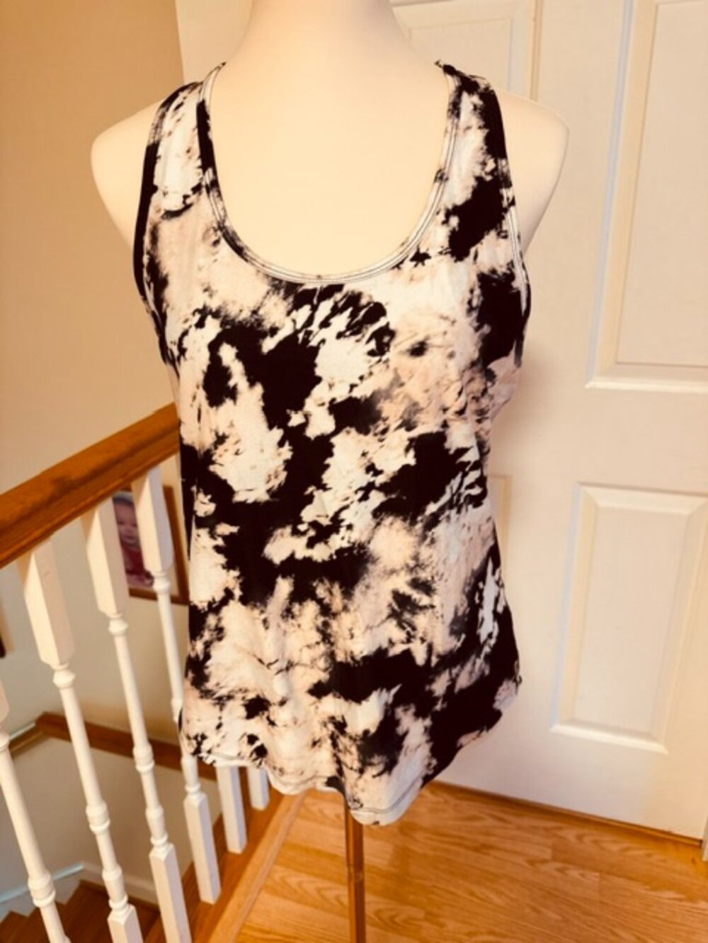NWOT Balance Collection by Marika Monochrome Tie-Dye Workout Tank Top M
